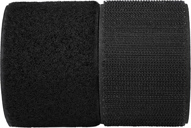 SICCOMA Sew on Hook and Loop Tape 2 Inch Wide,6.5 Feet Non-Adhesive Back Hook and Loop Strips Sewing Fastener Fabric Fastener Non Adhesive Interlocking Tape Black - Image 1